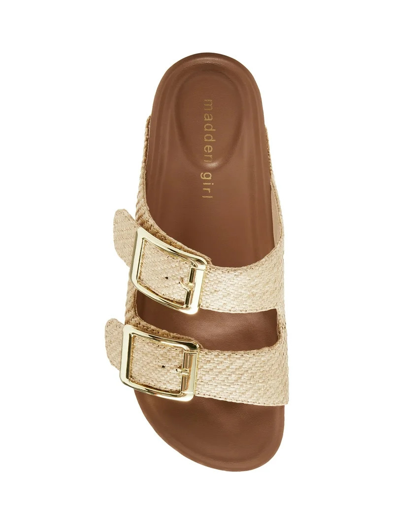 Madden Girl Women's Bodie Two Strap Buckle Footbed Sandals | Walmart (US)
