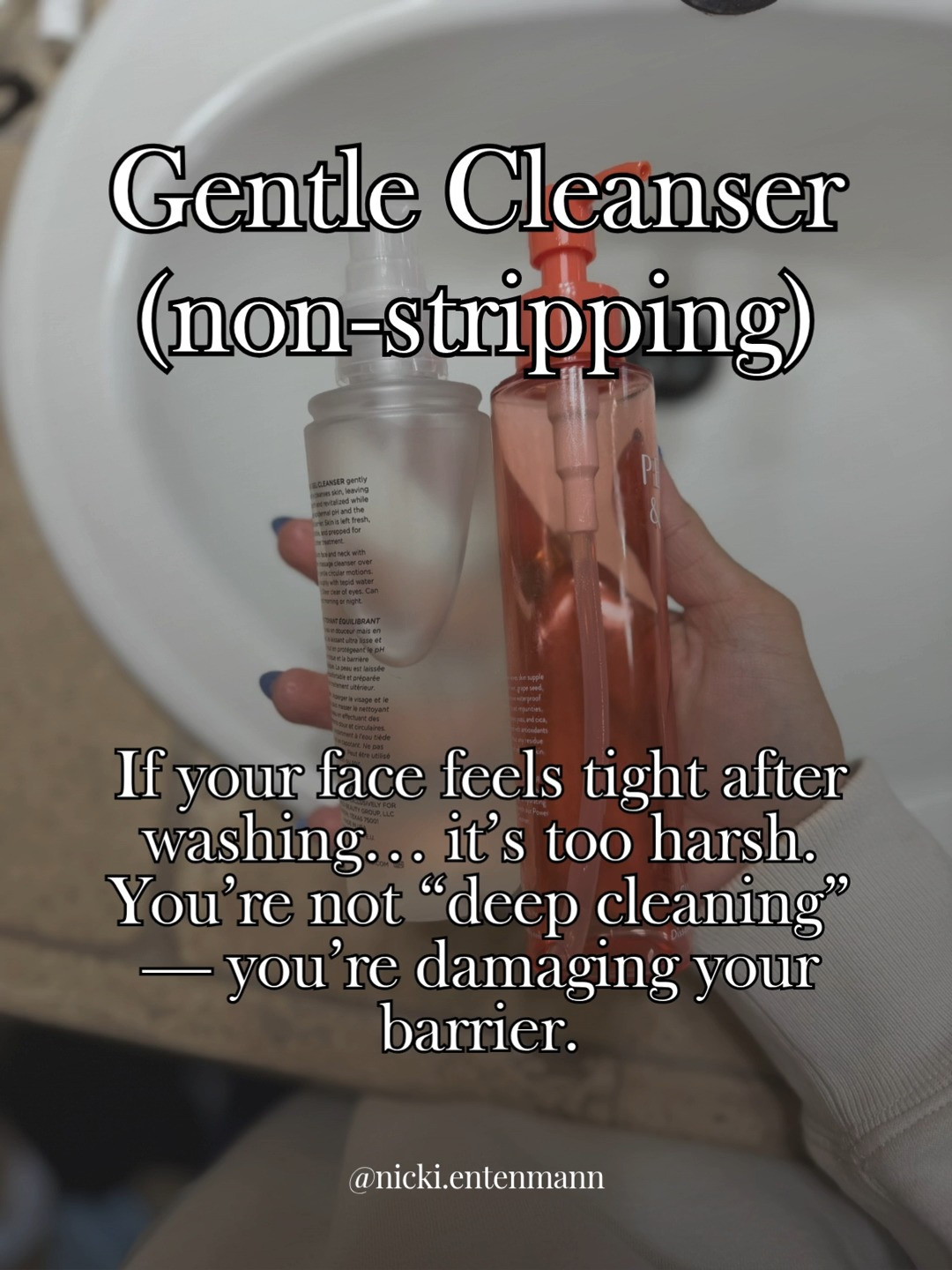 Tight skin is a red flag, not a glow. These gentle cleanser cleans without stripping, keeps your skin barrier happy, and leaves hydration behind! ✨🌸💛
#gentlecleanser #nonstripping #skinbarrier #hydration #skincare #matureskin #glowyskin #radiantskin #cleanbeauty #beautyroutine 

 

#LTKBeauty