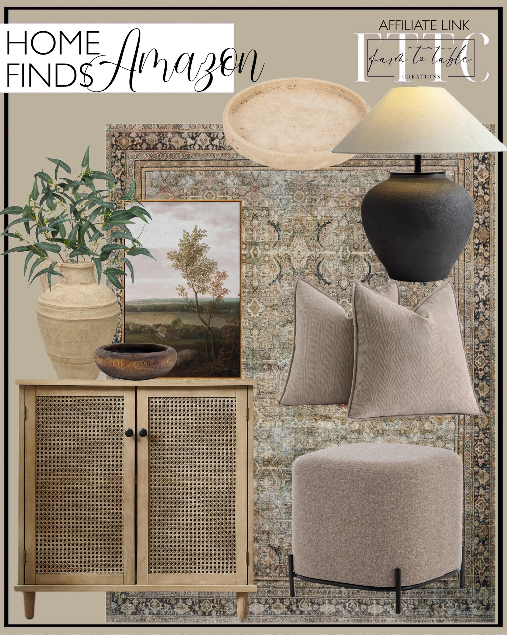 Amazon Home Finds. Follow @farmtotablecreations on Instagram for more inspiration.

Zouron 2 Door Rattan Storage Cabinet, 32'' Sideboard Buffet Kitchen Storage Cabinet with Rattan Doors. Loloi Layla Collection, LAY-03, Olive/Charcoal, 7'-6" x 9'-6", 13" Thick, Area Rug. InSimSea Framed Canvas Wall Art Decor, Rural Scenery Landscape Paintings, Large Prints, Countryside Farmhouse Hanging Wall Sign. 18" h Brown Pottery Bottle with Handle Vintage Finish 8' X 10' Rustic Round Clay Handmade. Faux Eucalyptus Stems Willow Eucalyptus Leaves. CVHOMEDECO. Primitives Solid Wood Functional and Collectible Bowl Vintage Round Hand Carved Wooden Bowl Rustic Treenware Artworks for Serving Nuts Snacks Fruits or Accent Decor, 9 Inch. Wovenbyrd Modern Square Ottoman Footstool with Metal Base. Rustic Black Table Lamp, Farmhouse Handmade Ceramic Table Lamp, Modern. EMEMA Beige Throw Pillow Cover. WORHE Natural Travertine Vanity Tray. 

Amazon Home. Amazon Home Finds. Amazon Living Room Decor. 


#LTKHome #LTKFindsUnder50 #LTKSaleAlert