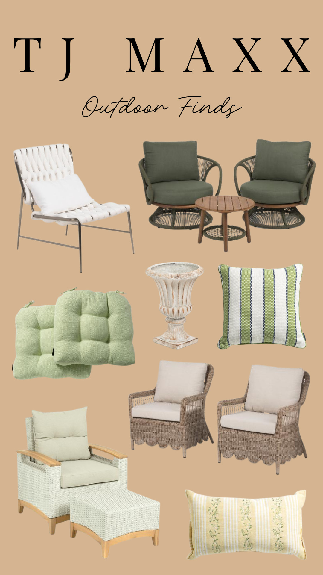 New Outdoor Finds from TJ Maxx!

outdoor furniture, outdoor decor #TJMaxx 

 

#LTKHome #LTKSaleAlert