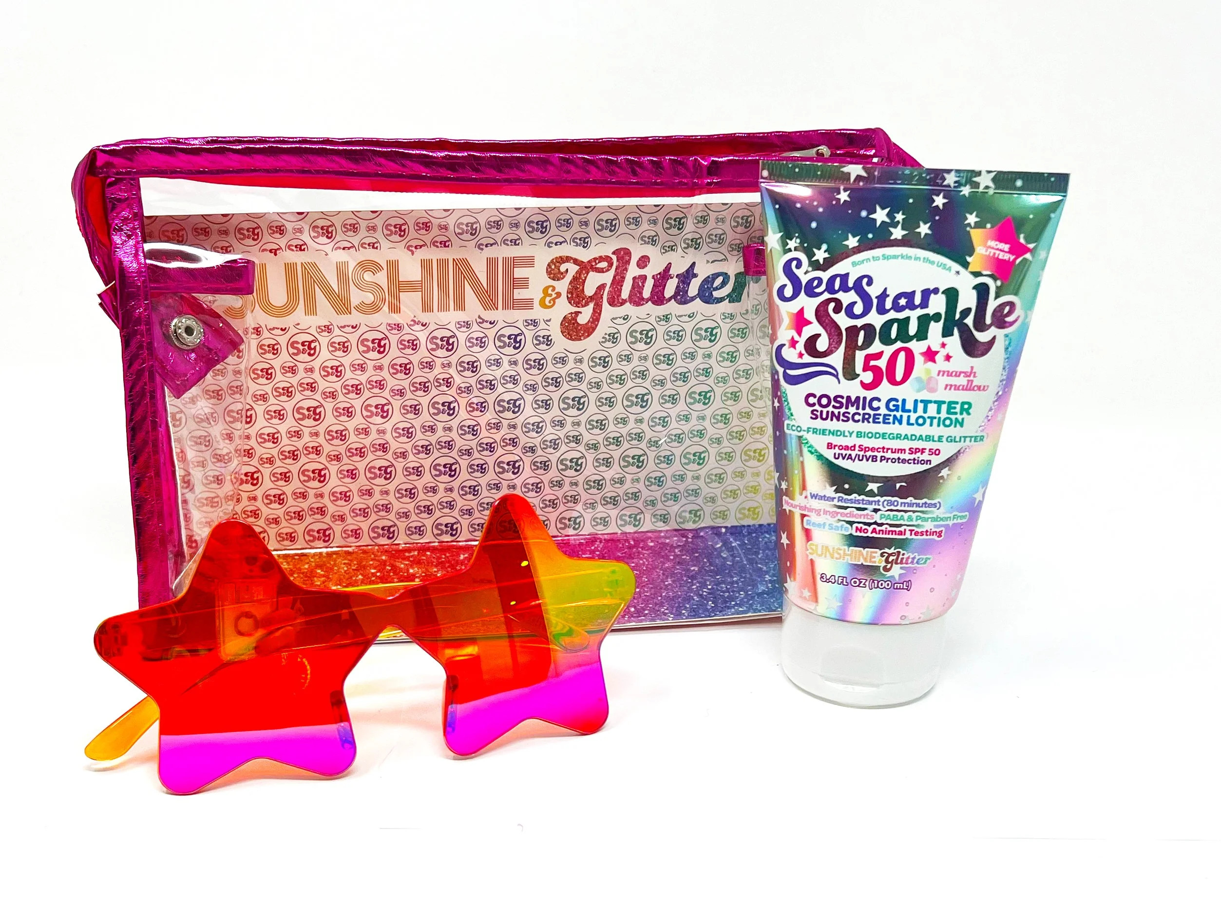 Cosmic Stardust Pink Travel Gift Set | Sunshine & Glitter