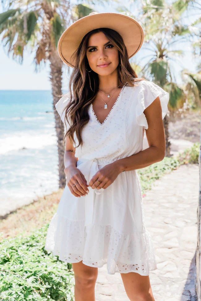 Riverside Daydream Lace White Dress | The Pink Lily Boutique