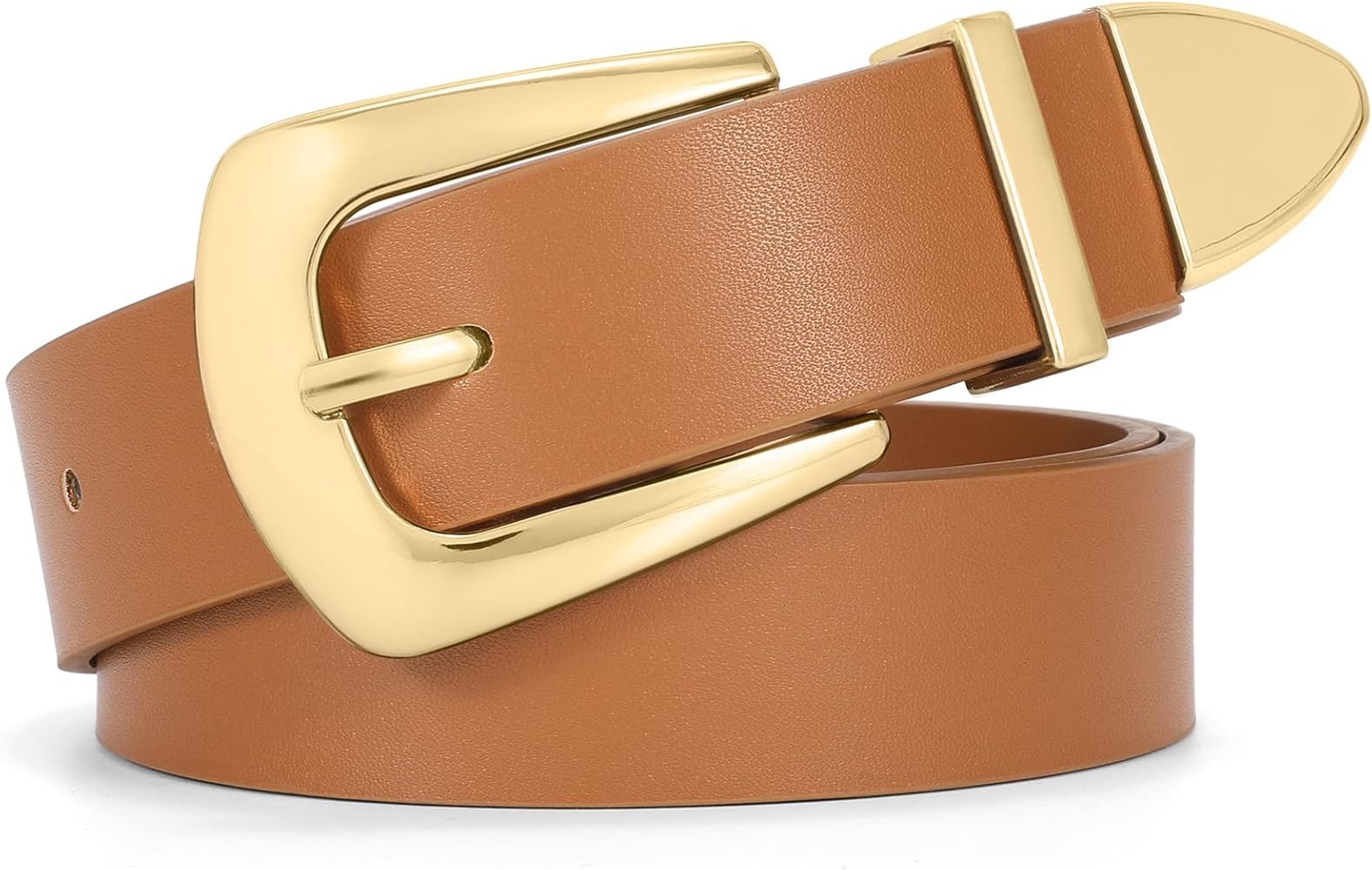WHIPPY Women Leather Belt for Jeans Pants Dresses Fashion Ladies Western Leather Belt | Amazon (US)
