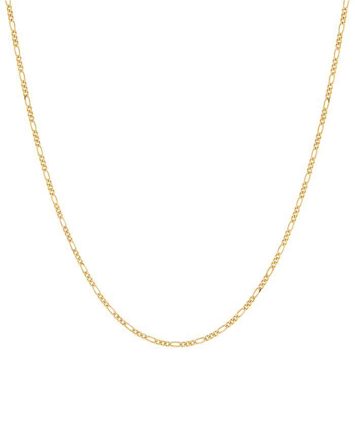 Figaro Link 18" Chain Necklace in 14k Gold-Plated Sterling Silver, Created for Macy's (Also in St... | Macys (US)