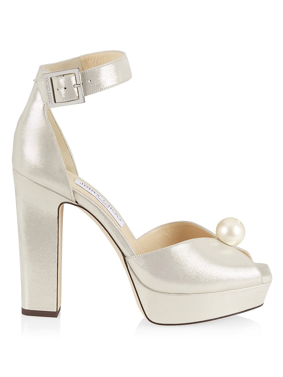 Women's Socorie Suede Embellished Platform Sandals - Champagne White - Size 6 | Saks Fifth Avenue