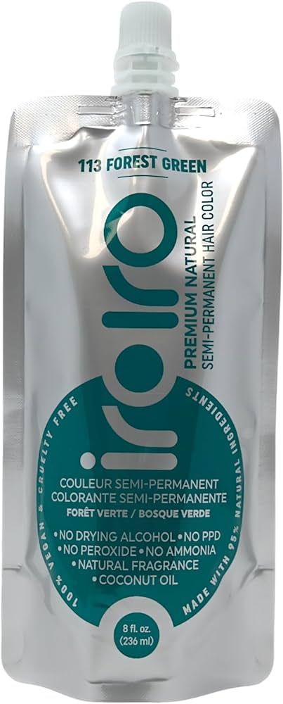 IROIRO Premium Natural Semi-Permanent Hair Color113 Forest Green (8oz) | Amazon (US)