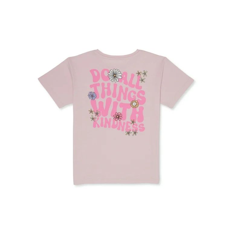 Wonder Nation Girls, Kindness Matters, Crew Neck, Short Sleeve, Graphic T-Shirt, Sizes 4-18 | Walmart (US)
