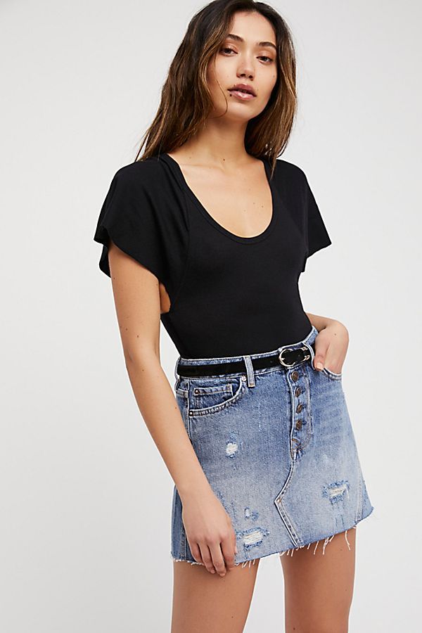 Denim A-Line Skirt | Free People (Global - UK&FR Excluded)