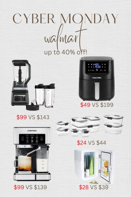 Walmart Cyber Monday up to 40% off! //

Ninja. Air fryer. Coffee maker. Storage containers. Mini self fridge  

#LTKGiftGuide #LTKHoliday #LTKCyberweek