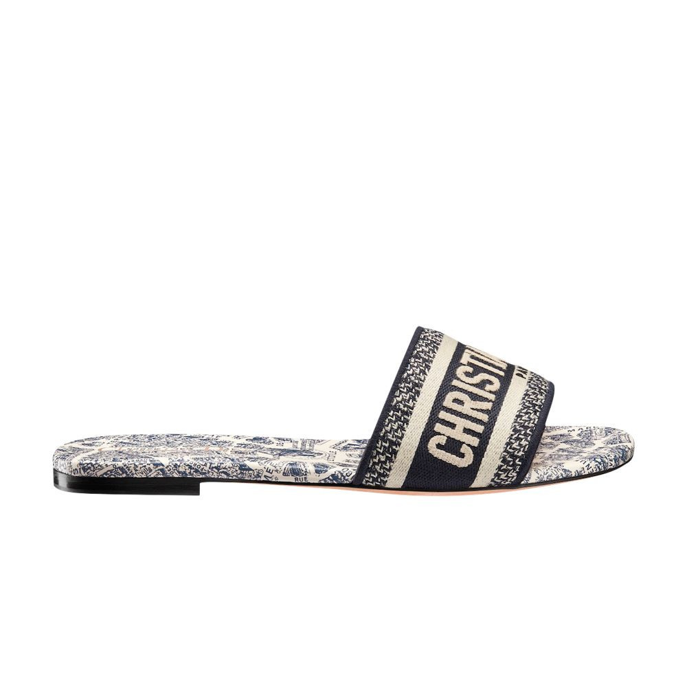 Dior Dior Wmns DWay Slide 'Plan de Paris Motif - White Black' | Blue | Women's Size 37.5 | GOAT