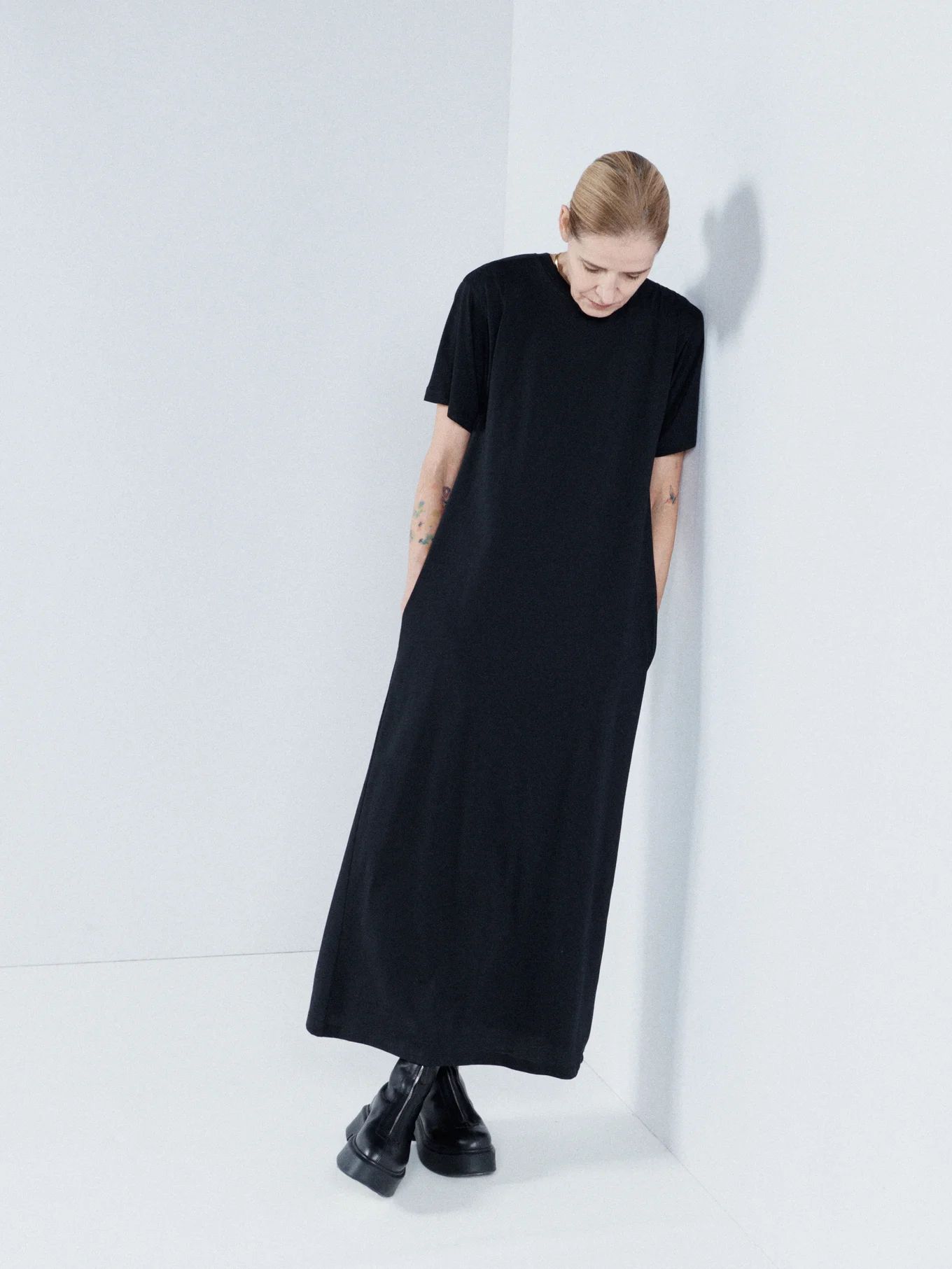 Recycled-yarn relaxed-fit jersey T-shirt dress | Matches (UK)