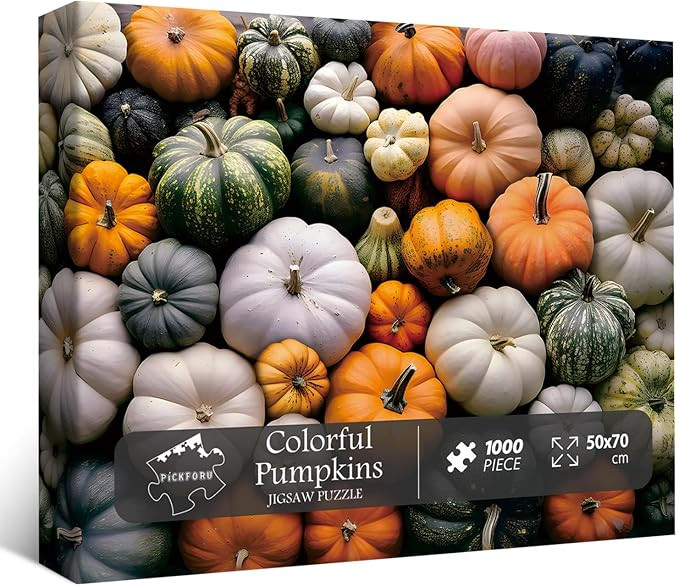 Pumpkin Puzzles for Adults 1000 Pieces, Autumn Fall Harvest Collage Puzzles, Impossible Hard Diff... | Amazon (US)