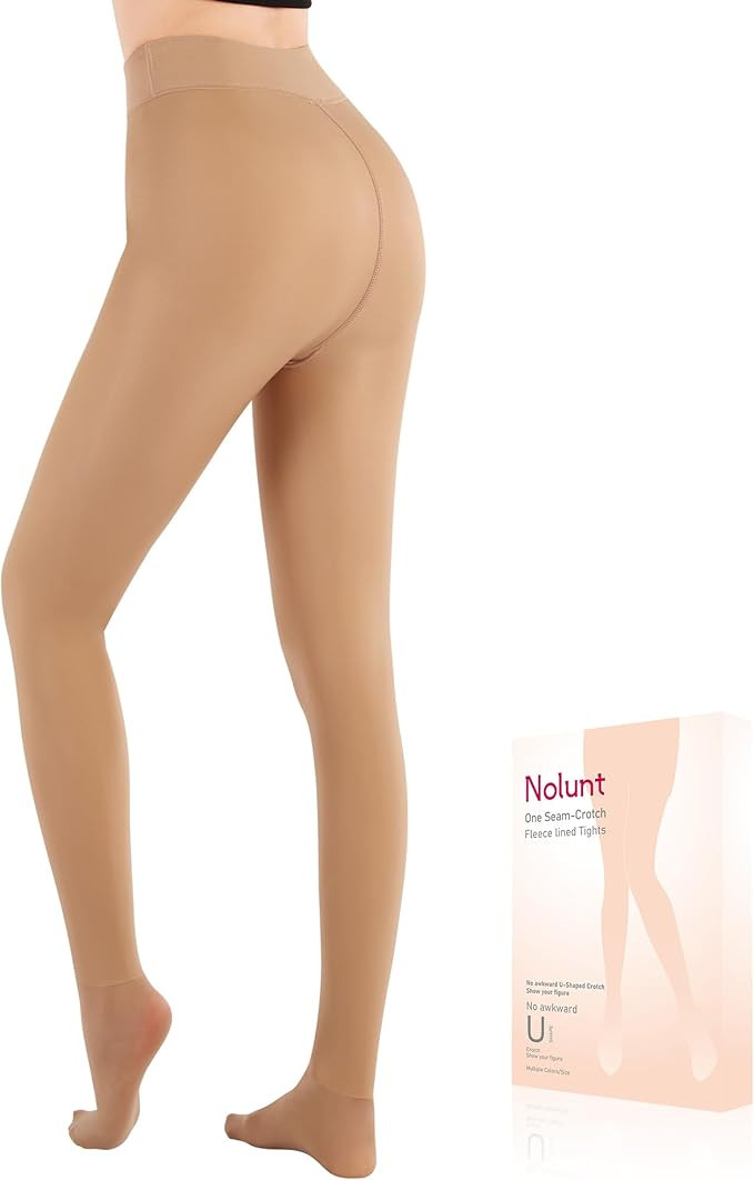 Women Fleece Lined Tights,Fake Translucent Warm Pantyhose Leggings Fleece Lined Thermal Tights fo... | Amazon (US)