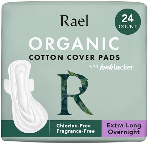 Rael Pads for Women, Organic Cotton Cover - Period Pads with Wings, Feminine Care, Sanitary Napki... | Amazon (US)