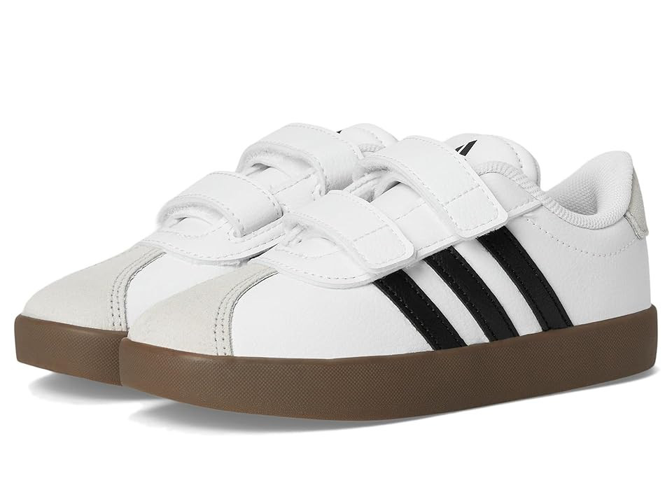 adidas Kids VL Court 3.0 (Toddler) Kids Shoes White/Black/Grey: 7.5 Toddler M, Leather | Zappos.com
