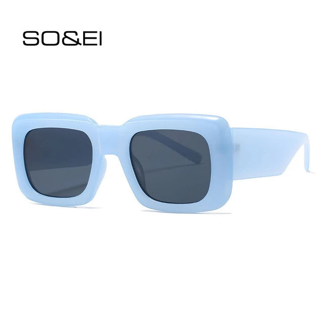 SO&EI Fashion Square Sunglasses Women Brand Designer Vintage Luxury Female Sun Glasses Shades UV4... | AliExpress (US)
