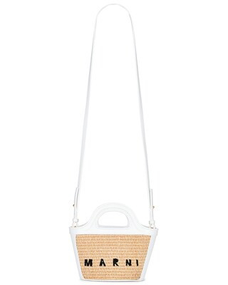 Marni Tropicalia Micro Bag in Sand Storm & Lily White | FWRD | FWRD 