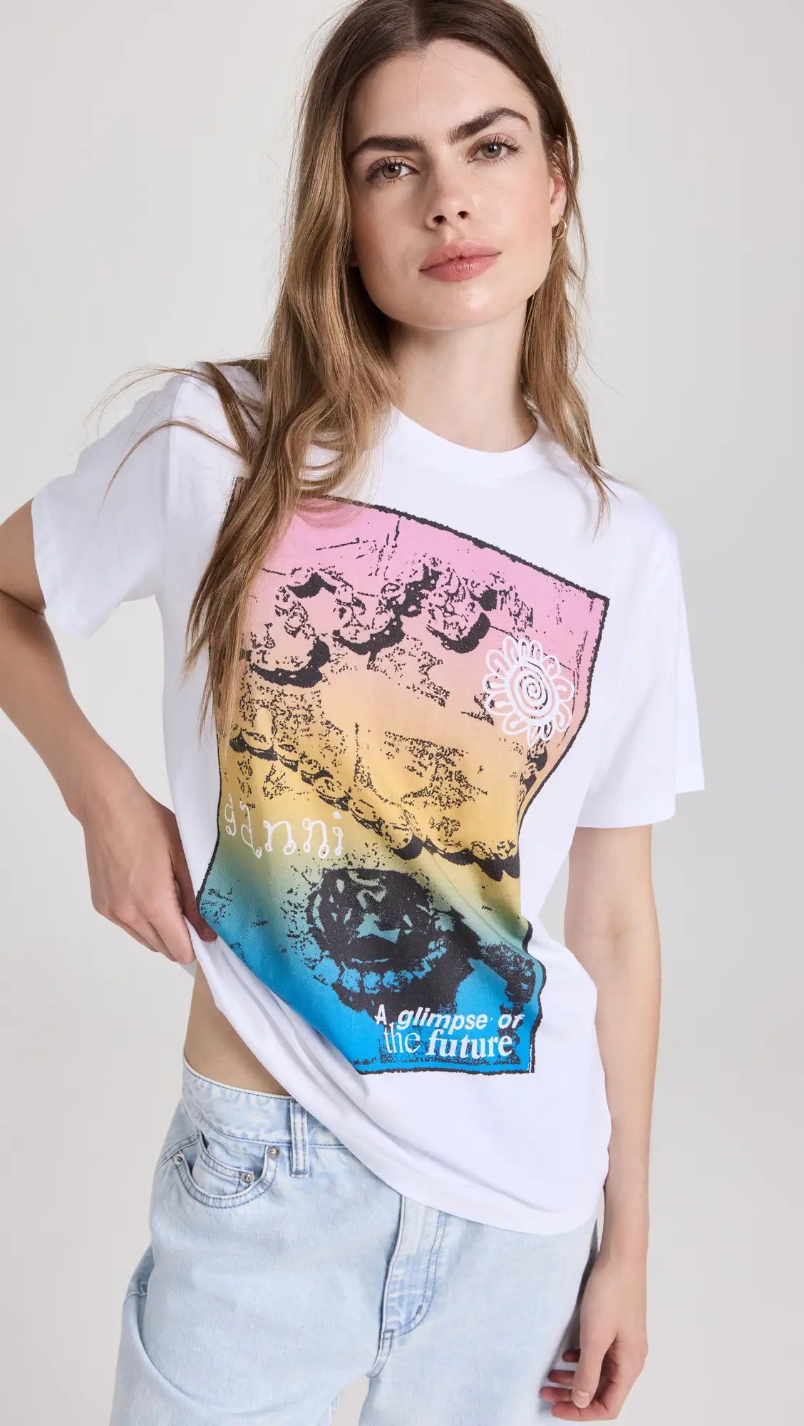 GANNI Basic Jersey Glimpse Relaxed T-Shirt | Shopbop | Shopbop