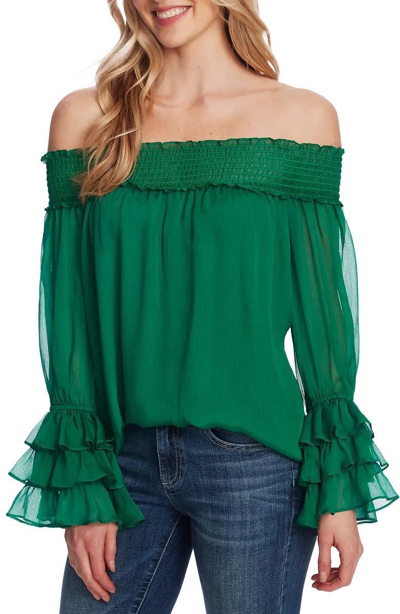 Off the Shoulder Ruffle Cuff Blouse | Nordstrom