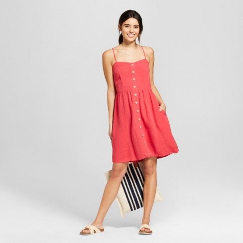 Women's Button Front Strappy Dress - Universal Thread™ | Target