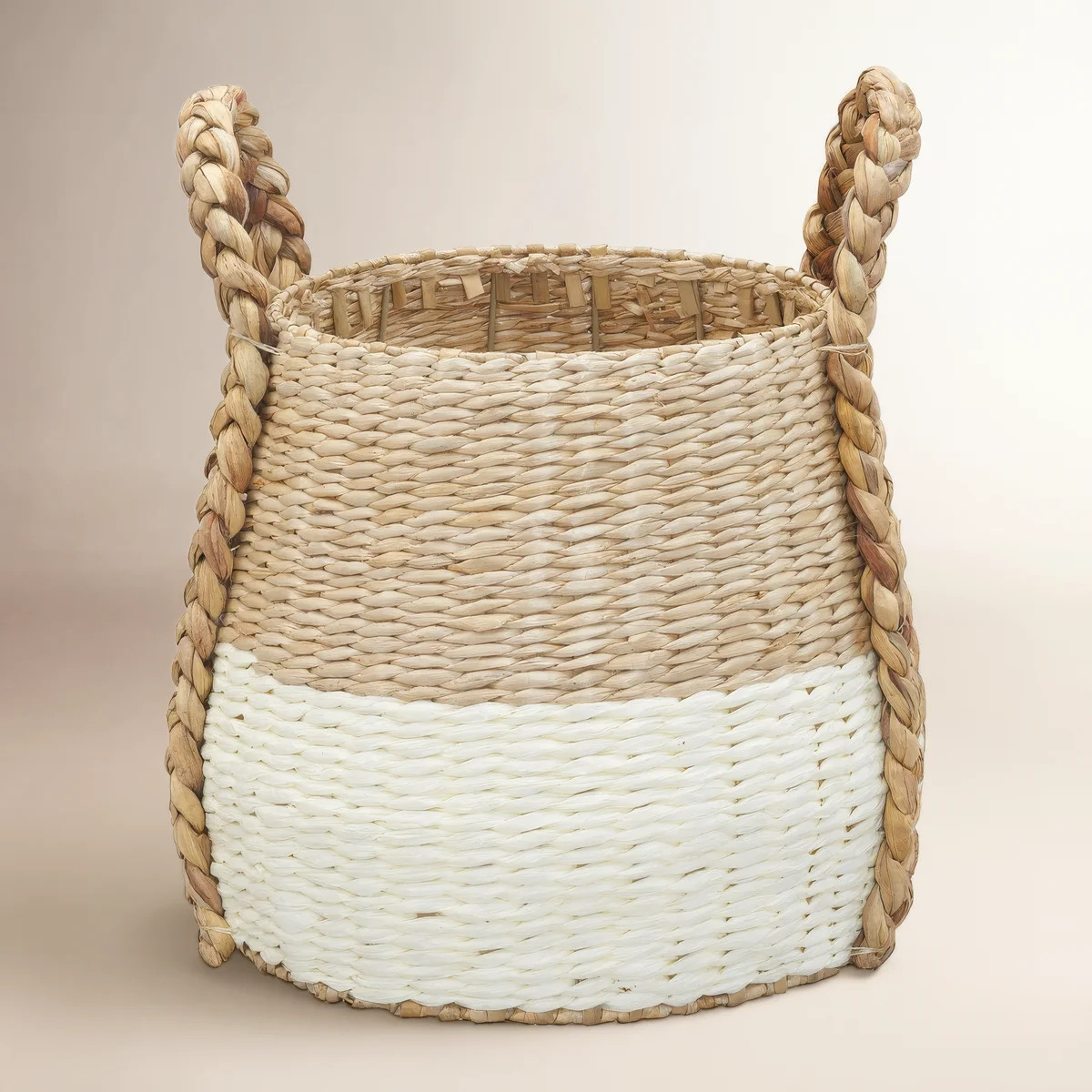 Armadi Two Tone Wicker Basket with Handles | Wayfair North America