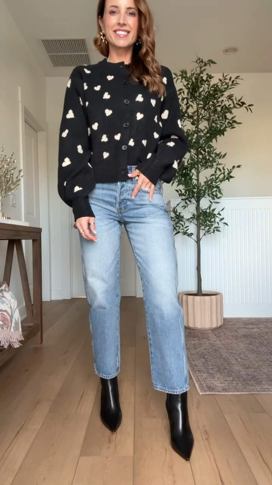 New Target mid-rise boyfriend jeans in 00. Target heart sweater. Casual outfit. Winter outfit. Spring outfit. Valentine’s Day sweater. Christian Louboutin Condodo boots - I went up half a size. 


#LTKSeasonal #LTKPetite #LTKFindsUnder50