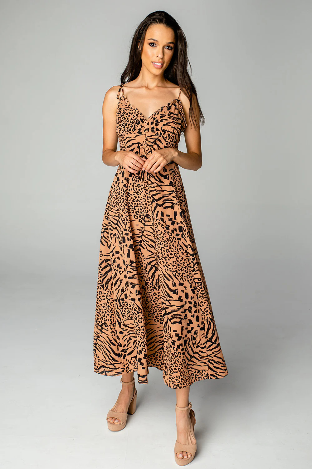 Dina Button Down Midi Dress - Egypt | BuddyLove