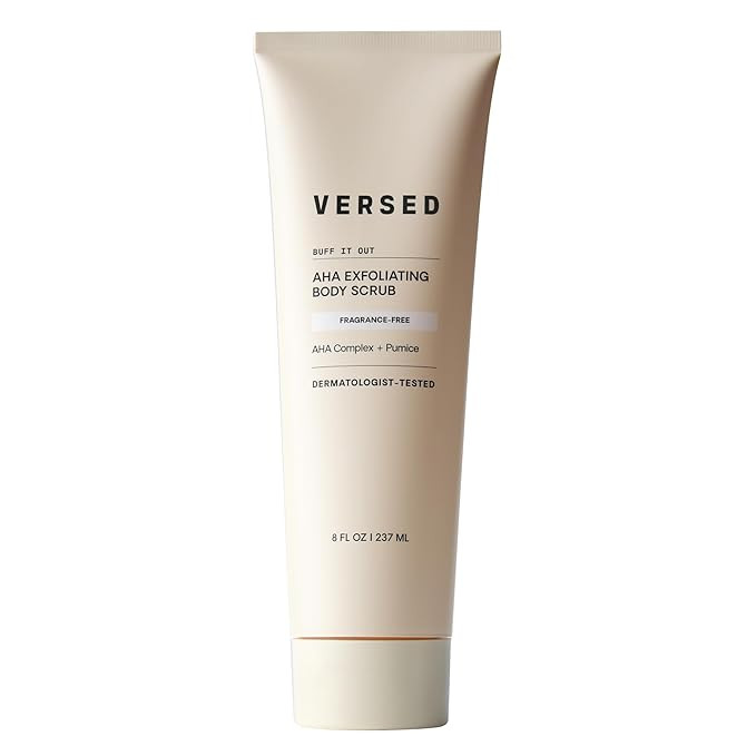 Versed Buff It Out AHA Exfoliating Body Scrub and Mask - Lactic Acid & Glycolic Acid Exfoliant - ... | Amazon (US)