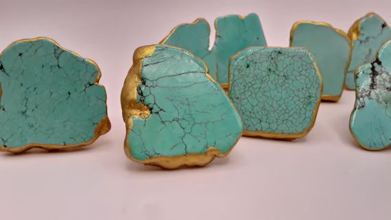 Large Raw Turquoise Stone Statement Ring Green Turquoise | Etsy | Etsy (US)
