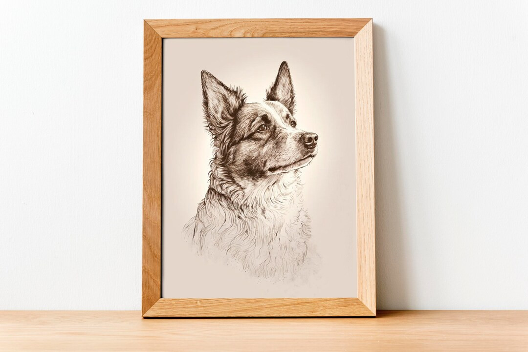 Antique Dog Sketch | Vintage Neutral Wall Art | PRINTABLE Digital Download | #14 | Etsy (US)