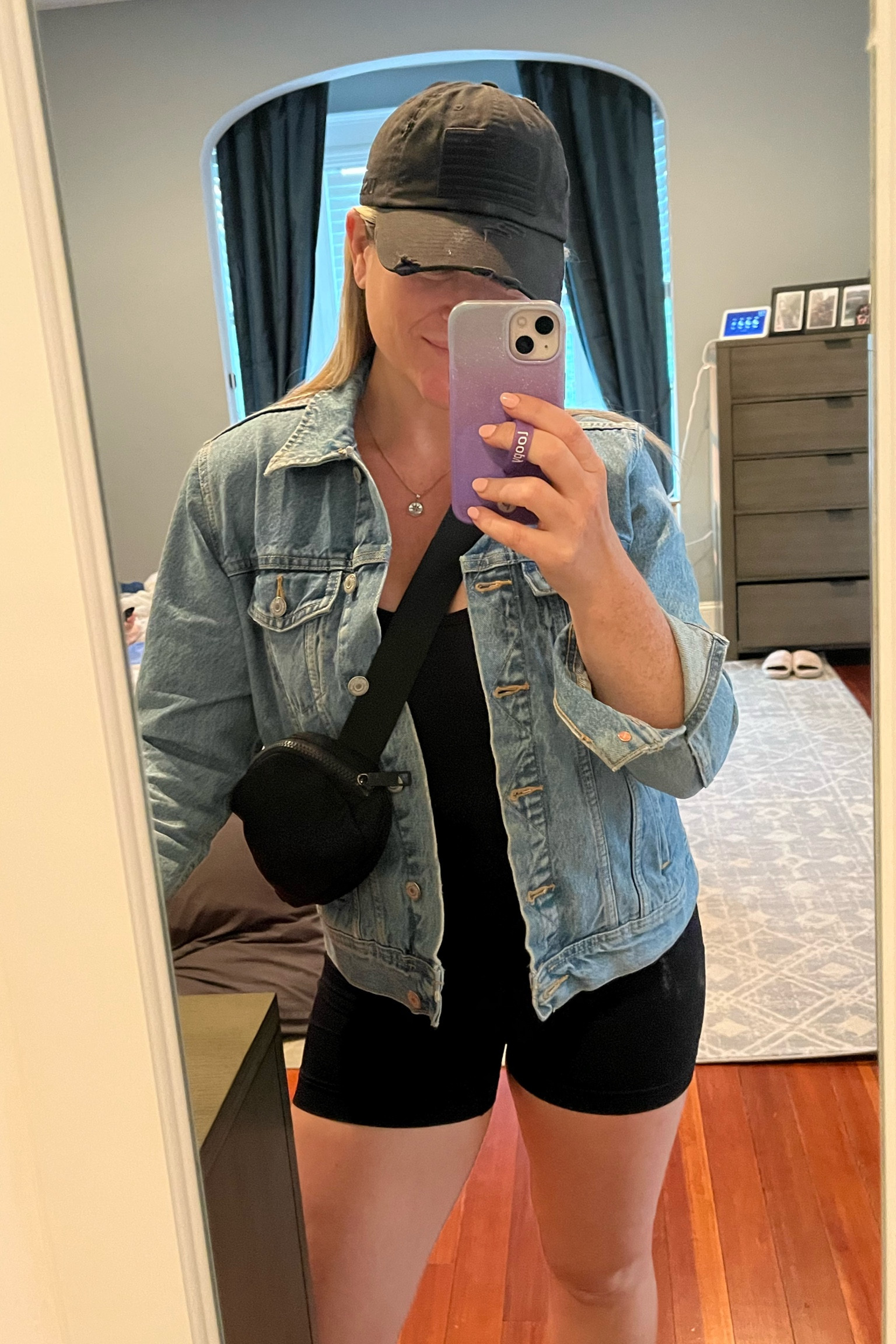 Spring/Summer Outfit! 
#jeanjacket #onepiece #usahat 

#LTKstyletip #LTKSeasonal #LTKunder50