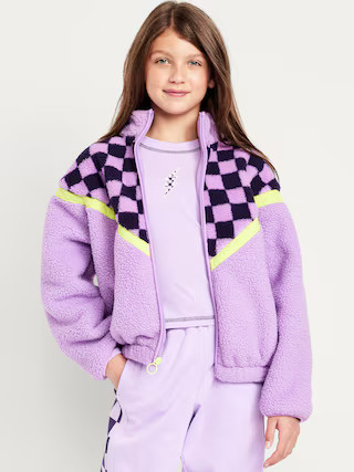 Sherpa Zip-Front Jacket for Girls | Old Navy (US)