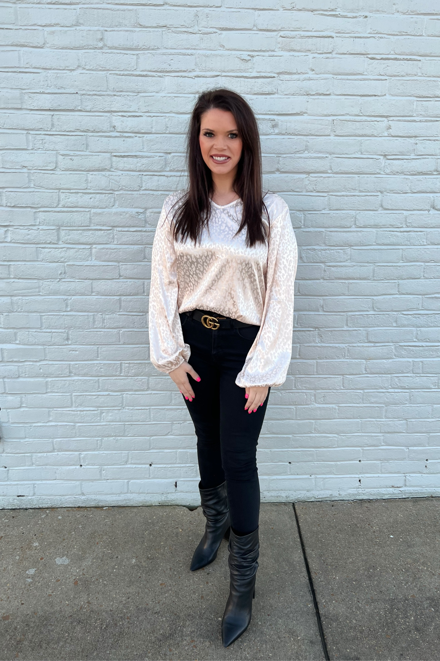 Cheetah print never goes out of style! 🐆 

Work Wear / Teacher Inspo / Cheetah Print / Satin Shirt / Black Pants / Belt / Fashion Inspo / January fashion / Boots / Dinner Date / Pink Top / Champagne Top / necklace  

#contentcreation #beyourownboss #newcontent #bossqueen #fashioninspiration #outfitoftheday #fashionbloggerstyle #fashionbloggers #fashioninfluencer #fashioninfluencers #aestheticoutfit #outfitinspo #influencerstyle #SHEIN #SHEINforAll #SHEINstyle #socialmediainfluencer #fashionofinstagram #streetweardaily #fashionable #streetstylelook #dailyfashion #lookoftheday #ootdpost #influencerlife #influencertips #startupbusiness #teacherblogger

#LTKworkwear #LTKstyletip #LTKfit