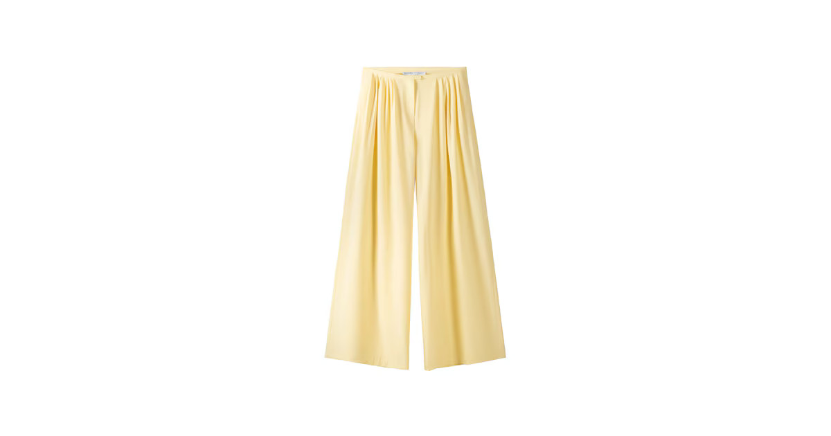 Bershka Wide Leg Hose in Gelb | ABOUT YOU | ABOUT YOU (DE)
