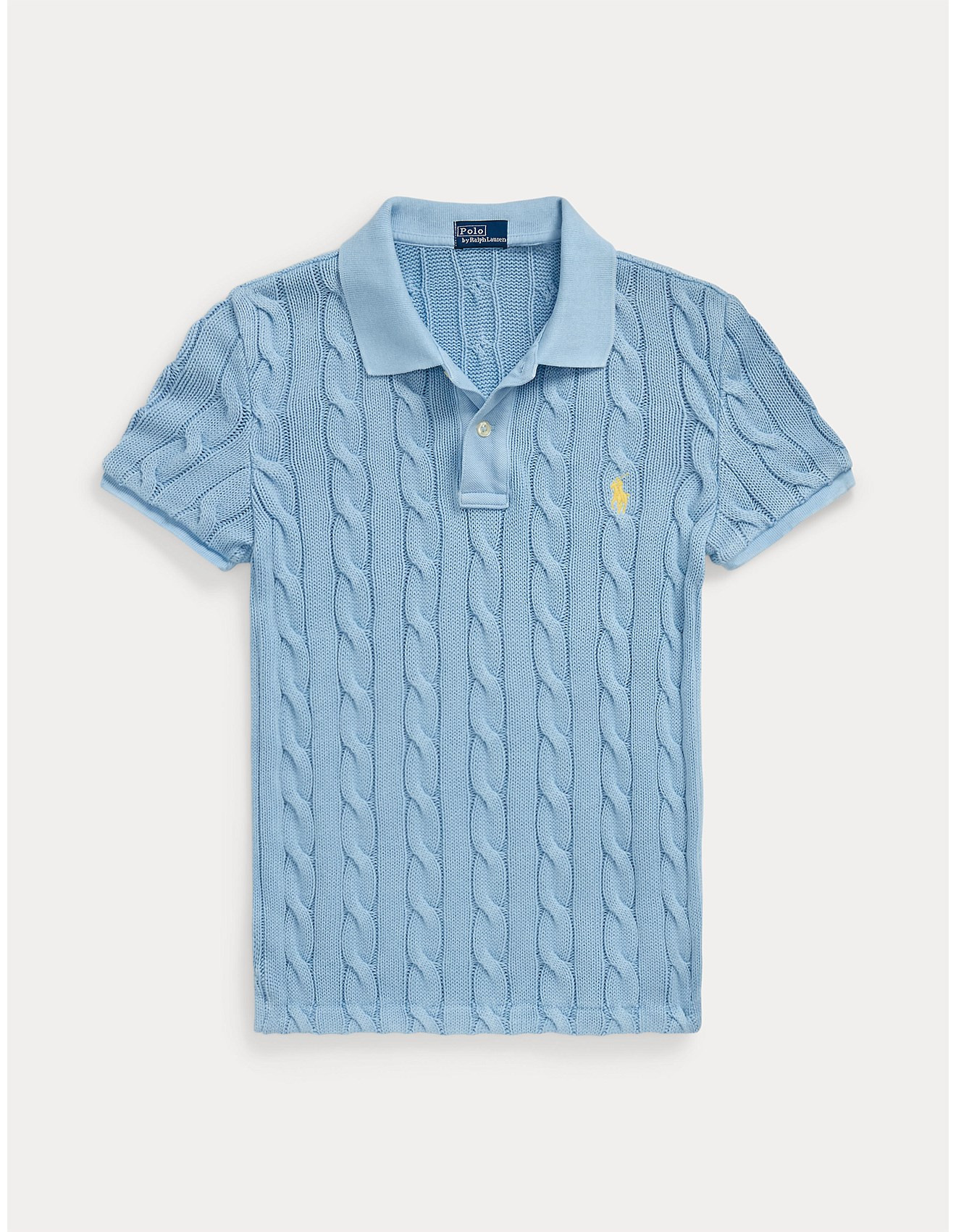 CABLE-KNIT POLO SHIRT | David Jones (Australia & New Zealand)