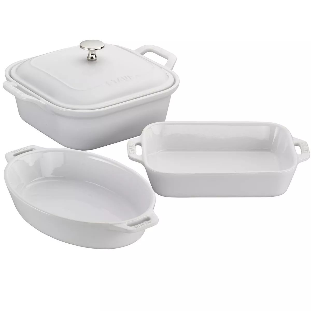 Staub Ceramics 4-pc Baking Pans Set, Casserole Dish with Lid, Brownie Pan | Target