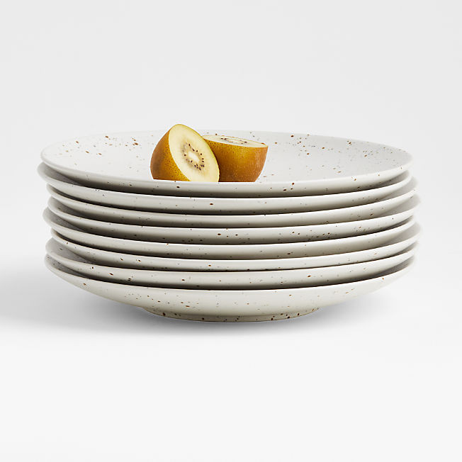 Craft Espresso Stoneware Coupe Dinner Plates, Set of 8 + Reviews | Crate & Barrel | Crate & Barrel