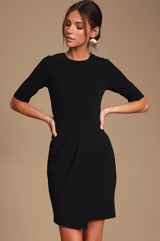 Westwood Black Half Sleeve Sheath Dress | Lulus (US)