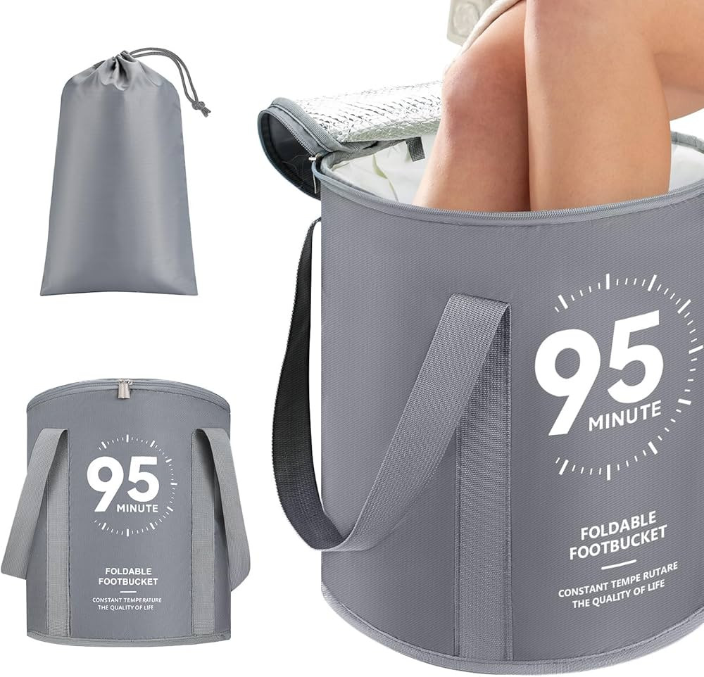 Udefineit 20L Collapsible Foot Bath Basin, Foldable Bucket Foot Soaking Bag, Portable Home Foot S... | Amazon (US)