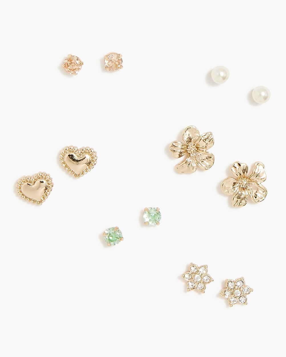 Floral stud earrings set-of-six | J.Crew Factory