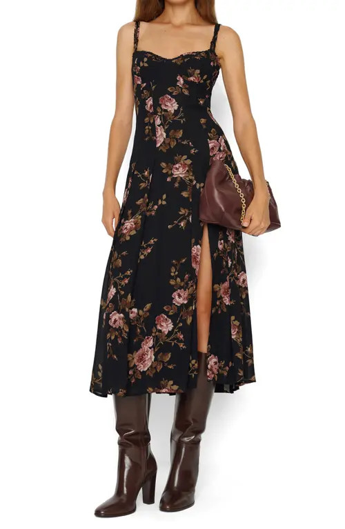 Reformation Katara Floral Georgette Midi Dress in Ballad at Nordstrom, Size 8 | Nordstrom