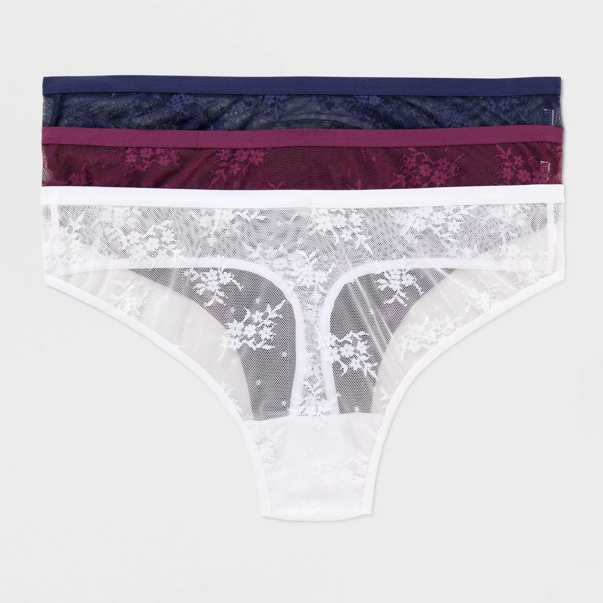 Women's 3PK Lace Thongs - Wild Fable™ Multi XXL | Target