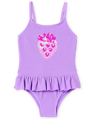 Angel Beach Girls' Toddler 2T-5T Sequin One-Piece Swimsuit - Macy's | Macy's