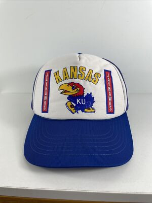 Vintage KANSAS UNIVERSITY JAYHAWKS SNAPBACK CAP HAT Trucker Mesh Rare 80s  | eBay | eBay US