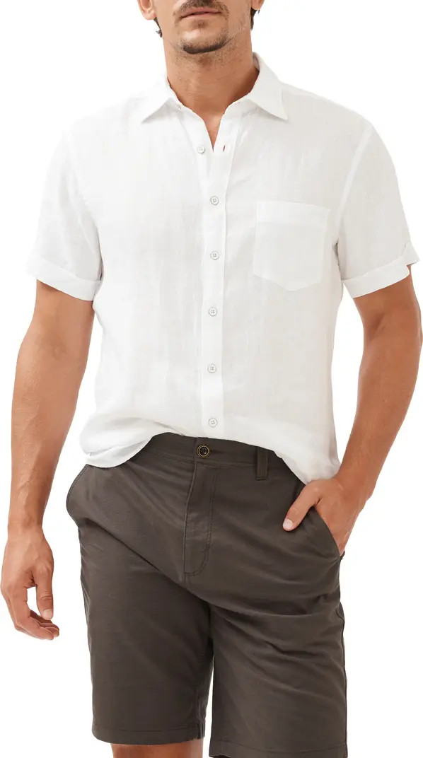 Rodd & Gunn Ellerslie Short Sleeve Linen Button-Up Shirt | Nordstrom | Nordstrom