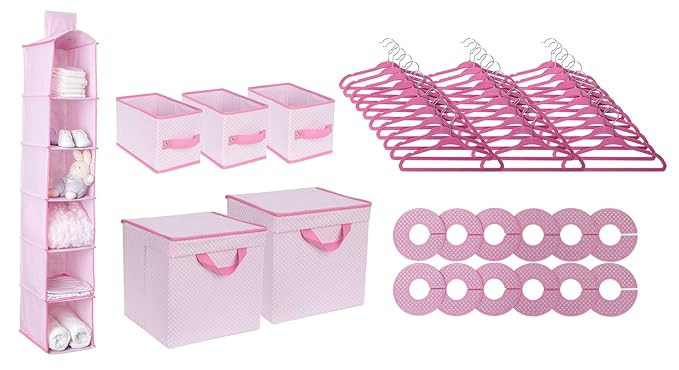 Nursery Storage 48 Piece Set - Easy Storage/Organization Solution - Keeps Bedroom, Nursery & Clos... | Amazon (US)