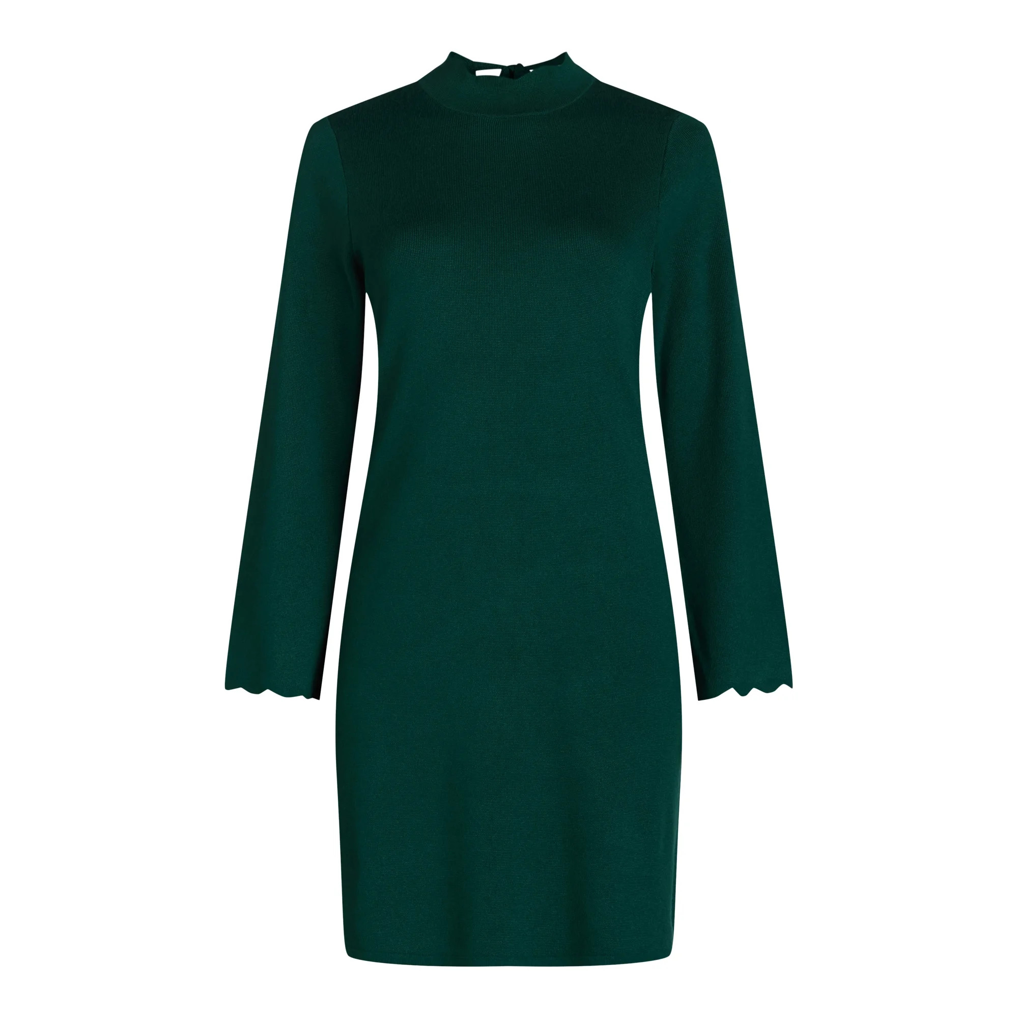 Free Assembly Women’s and Women's Plus Cozy Yarn Mini Sweater Dress with Bell Sleeves, Sizes XS... | Walmart (US)