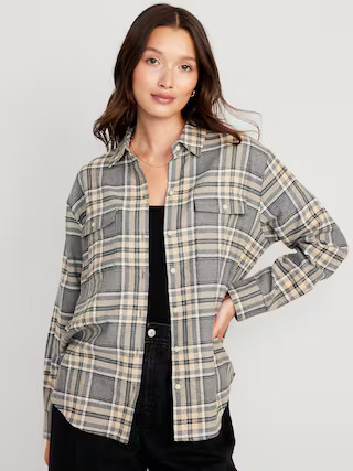 Loose Flannel Shirt for Women | Old Navy (US)