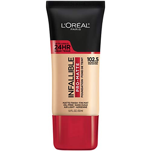 L'Oreal Paris Cosmetics Makeup Infallible Pro-Matte Liquid Longwear Foundation, Natural Rose, 1 fl oz | Amazon (US)