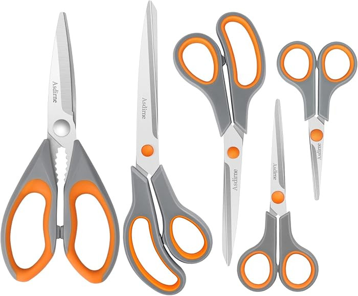 Kitchen Scissors Bundle, Knife-Grade Stainless Steel, TPR Comfortable Handle Kitchen Shears, Incl... | Amazon (CA)